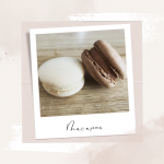 Polaroïd avec des macarons