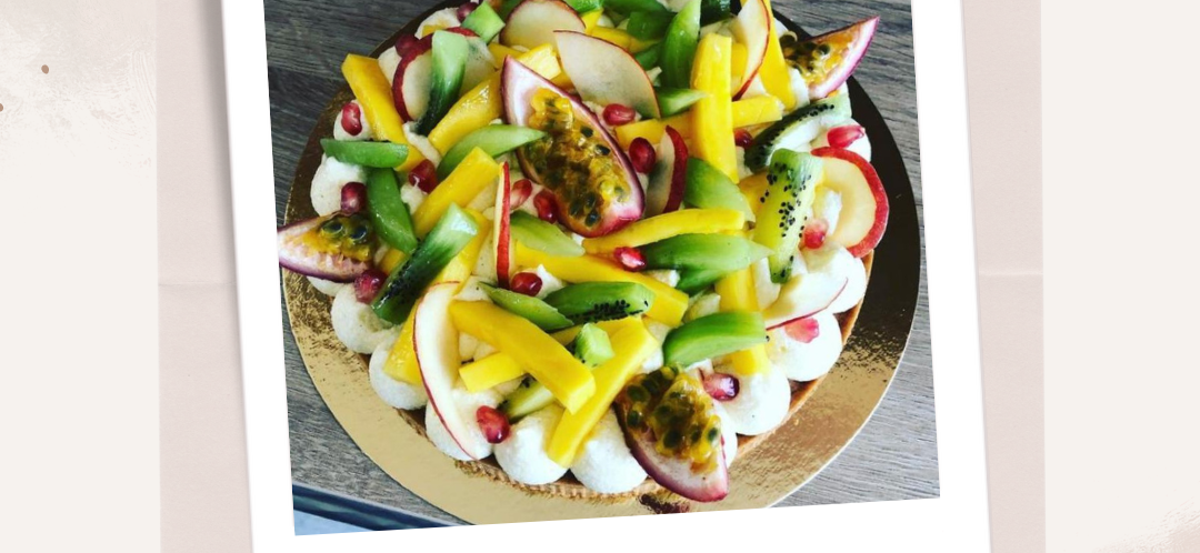 Polaroïd avec la tarte aux fruits